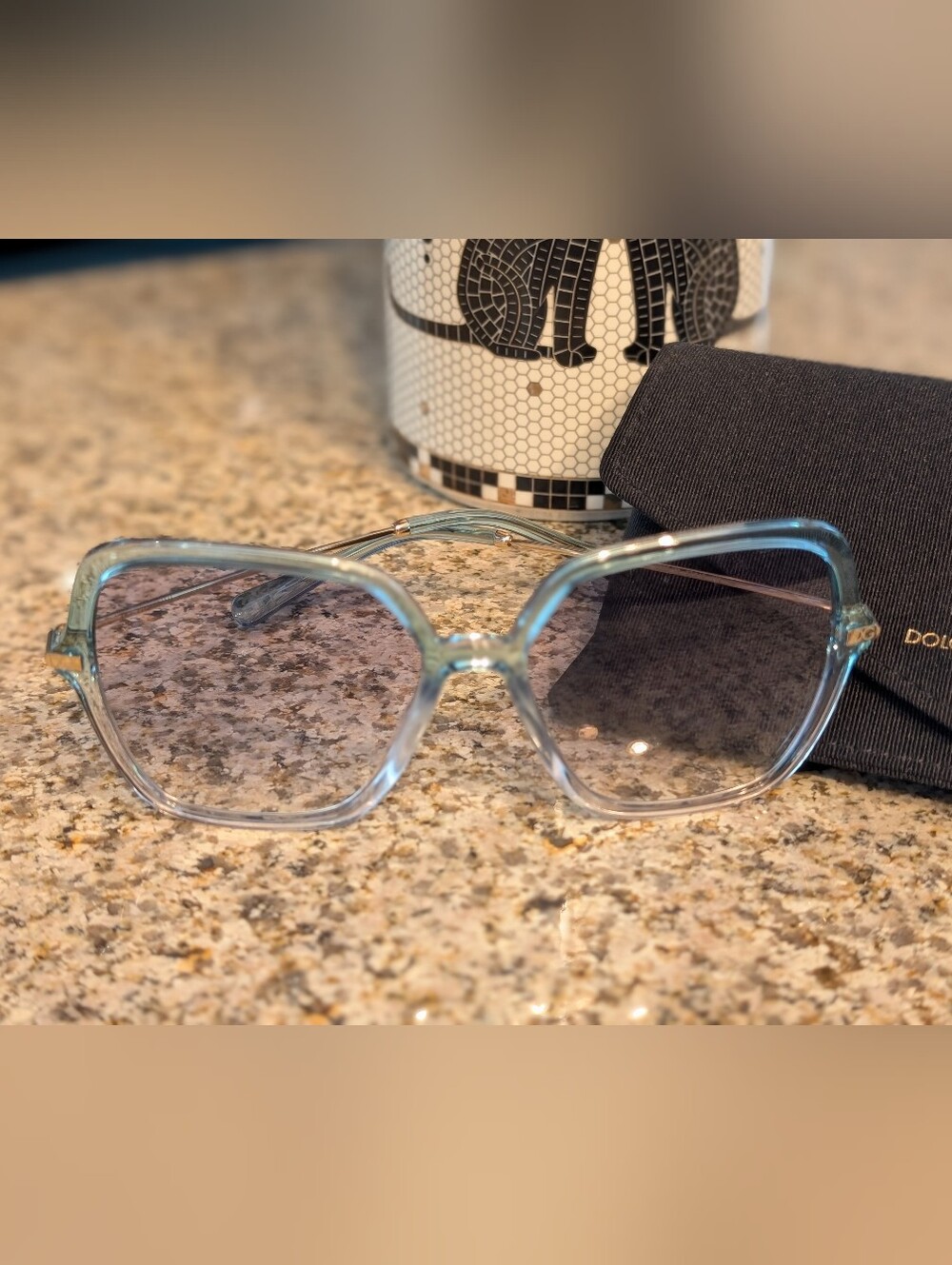 EUC Dolce & Gabbana Sunglasses Model DG 6157 (57-16 140) Transparent Light Blue